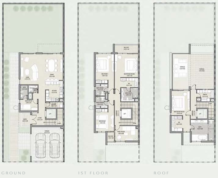 Four Bedroom Townhouse Type A floor plan